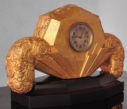 антикварные часы с золочением ар деко, 20 век