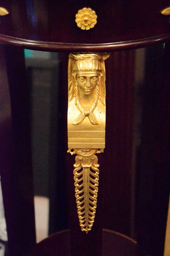 винтажная консоль в стиле ампир из дерева, 19 век