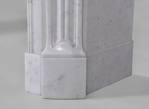 антикварный камин из мрамора, стиль ар нуво, 19 век