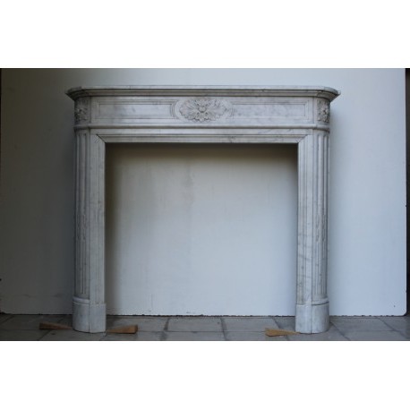 антикварный каминный портал луи 16 из мрамора, 19 век