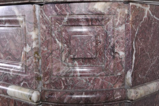 антикварный мраморный камин в стиле луи 16