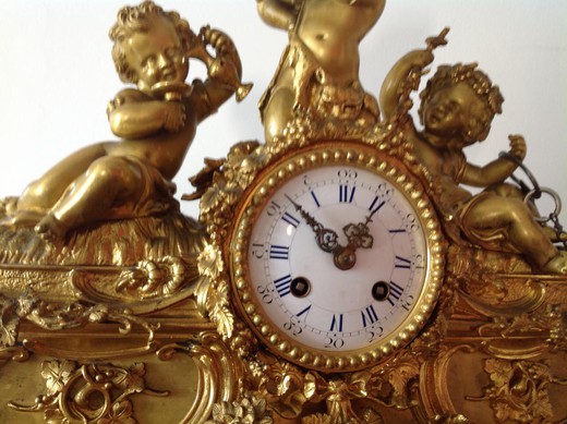 старинные бронзовые часы 19 века