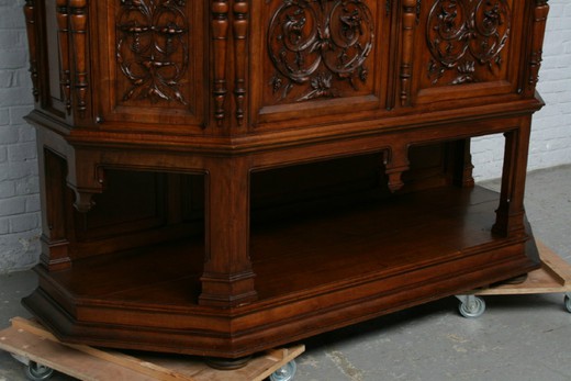 винтажная мебель - кабинет в стиле готика из ореха, конец 19 века