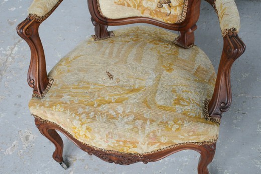 антикварная мебель - салон людовик 15 из ореха, конец 19 века