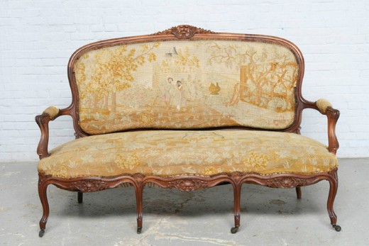 старинная мебель - салон людовик 15 из ореха, конец 19 века