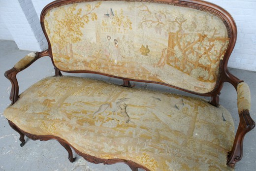 мебель антик - салон из ореха людовик 15, конец 19 века