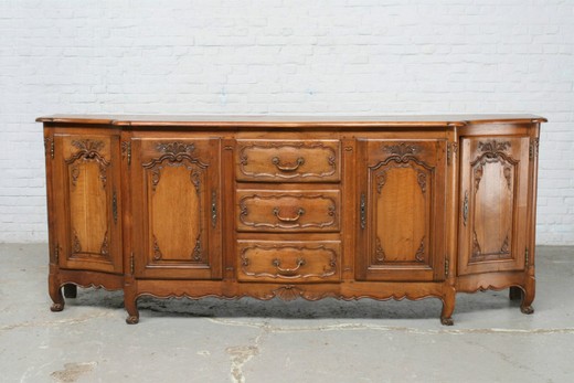 антикварный комод людовик 15 из дуба, 19 век