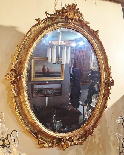 антикварное зеркало в стиле наполеон 3