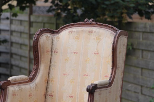 винтажные парные кресла бержер в стиле луи 16