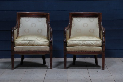антикварные парные кресла в стиле ампир, 20 век