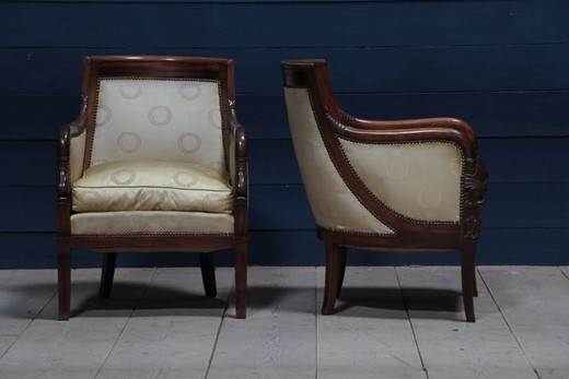 винтажные парные кресла в стиле ампир, 20 век