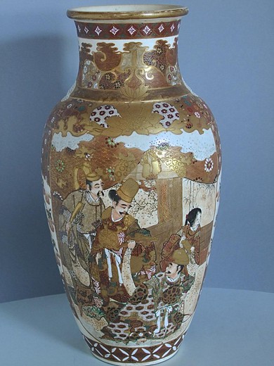 антикварные керамические вазы в восточном стиле, 19 век