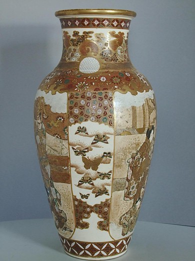 антикварные вазы в восточном стиле, 19 век, керамика