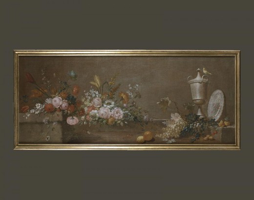 старинные парные картины с фруктами и цветами, 18 век