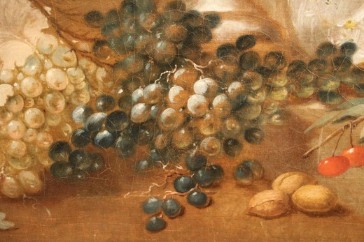 парные картины с фруктами и цветами, 18 век, антиквариат