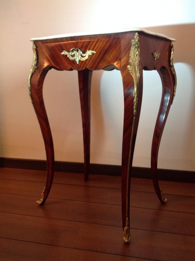 старинный столик из палисандра и мрамора, 19 век