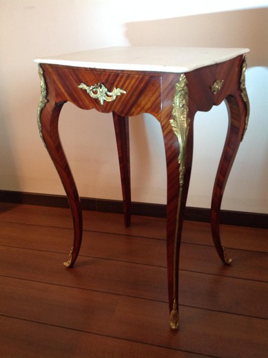 антикварный столик из палисандра и мрамора, 19 век