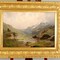 Антикварная картина "Горное озеро"