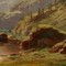 Антикварная картина "Горное озеро"