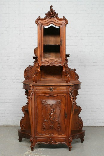 антикварный кабинет в стиле рококо из ореха, 19 век