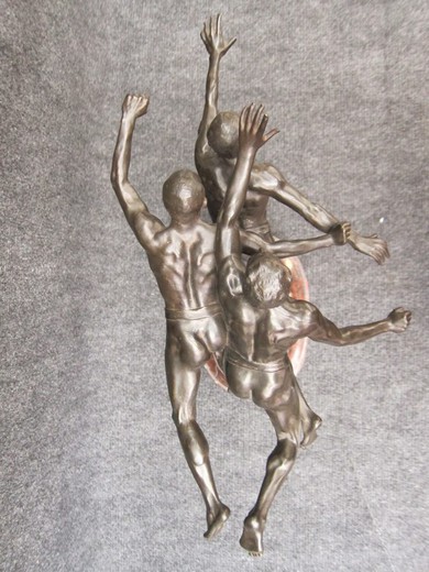старинная скульптура буше из бронзы, мрамор