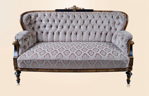 антикварный диван в стиле бидермайер из ореха, конец 19 века