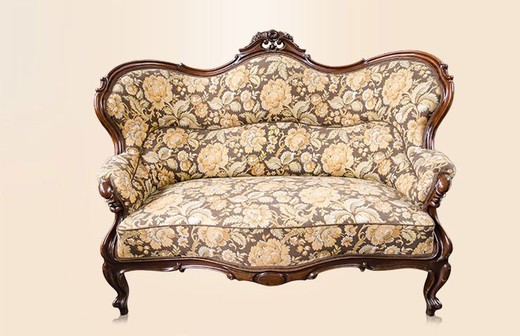 антикварный диван в стиле бидермайер из ореха, 19 век