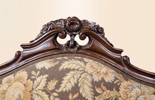 винтажный диван в стиле бидермайер из ореха, 19 век