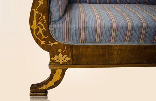 антикварная мебель - диван из ореха бидермайер, 19 век