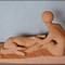 Antique art deco terracotta sculpture