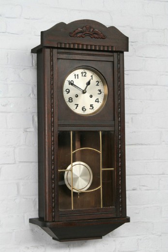 старинные часы в стиле ар деко из дуба, 20 век