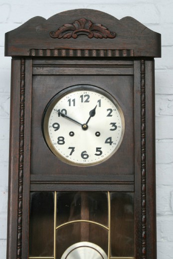 винтажные часы в стиле ар деко из дуба, 20 век