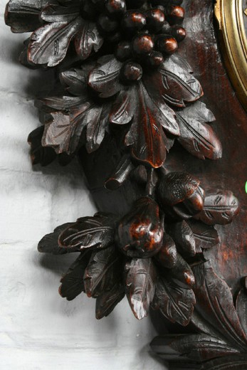антикварные дубовые часы на стену 19 века, блэк форест