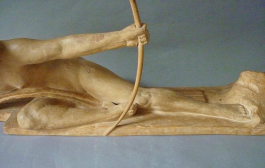 винтажная скульптура из терракота королева амазонок, 20 век
