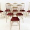 6+2 Italian Brass Chiavari Chairs