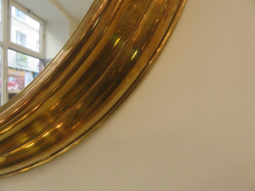 винтажное круглое зеркало луи 16, латунь, 20 век
