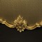 gilded cast brass triple panel fire screen