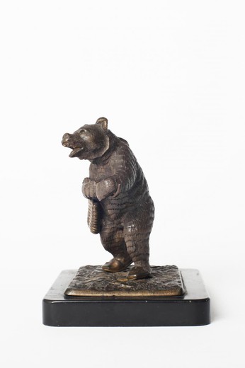 скульптура медведя из бронзы, 20 век, антиквариат