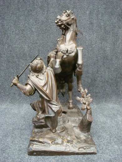 антикварная бронзовая скульптура 19 века