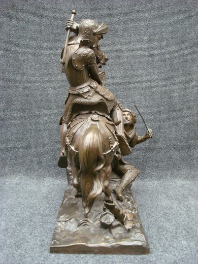 старинная скульптура из бронзы 19 века