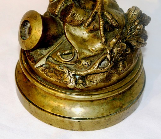 антикварная бронзовая статуэтка петуха, 19 век