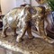 Antique gilt bronze sculpture of elephants