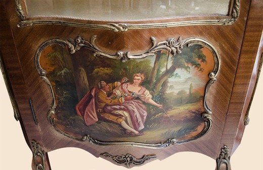 старинная мебель - витрина луи 15 из ореха, конец 19 века