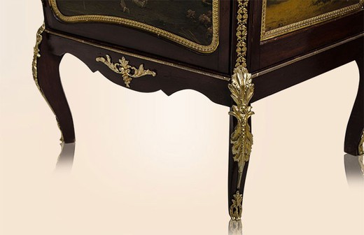 винтажная мебель - витрина в стиле луи 16 из ореха, 19 век