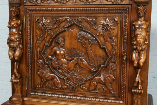старинная мебель - кабинет из ореха ренессанс, 19 век