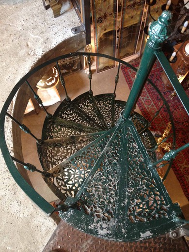 vintage spiral stairs buy in antique gallery in moscow