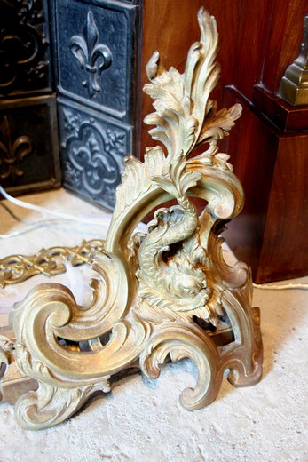 fireplace fender louis XV style bronze antique perfect condition Europe xix century buy in antique shop in Moscow