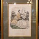 Antique engraving "Ladies for a Walk"
