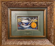 Antique painting "Still life with a cup"