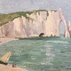 Antique painting "The Cliffs of Etretat"